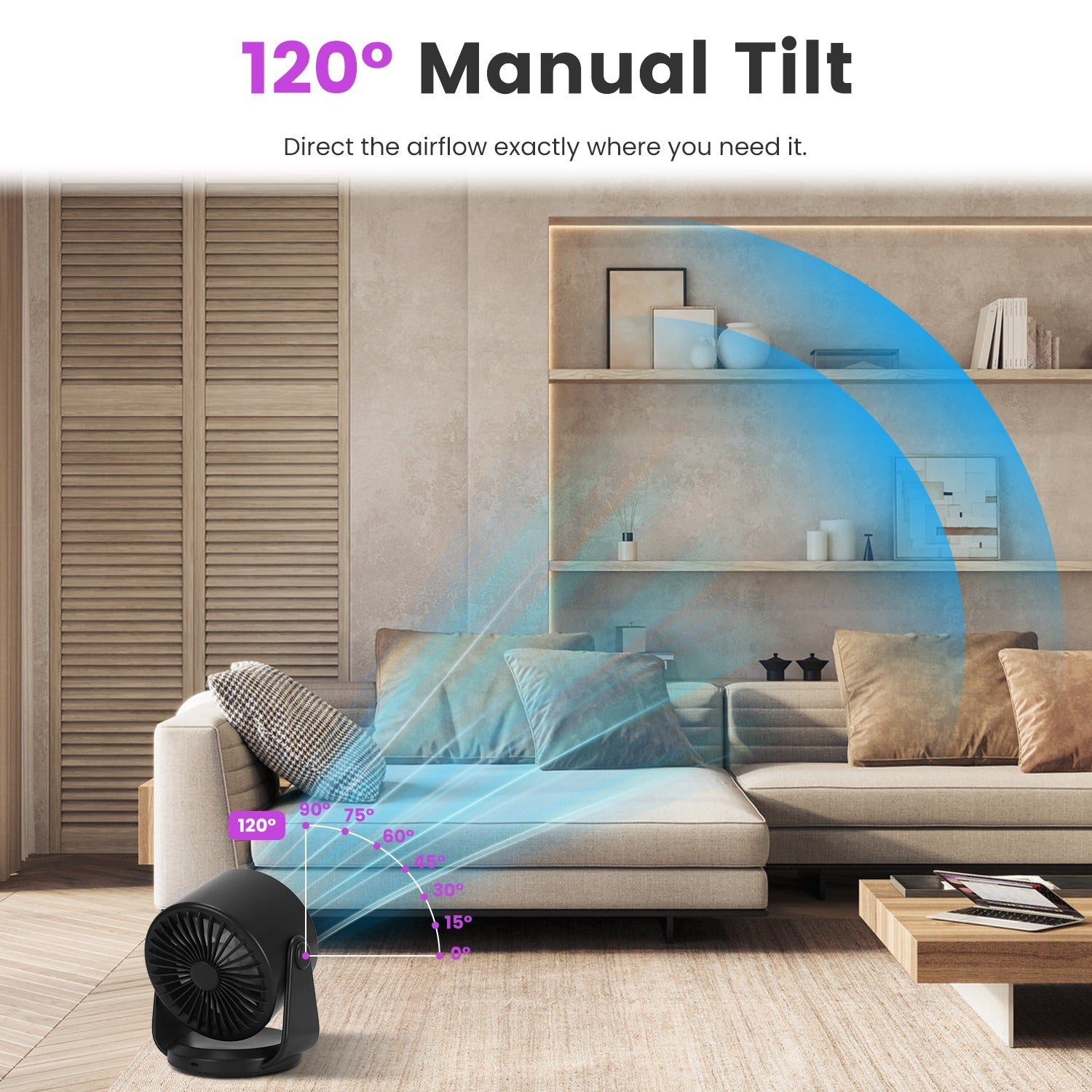 Rechargeable Mini Desk & Wall Fan