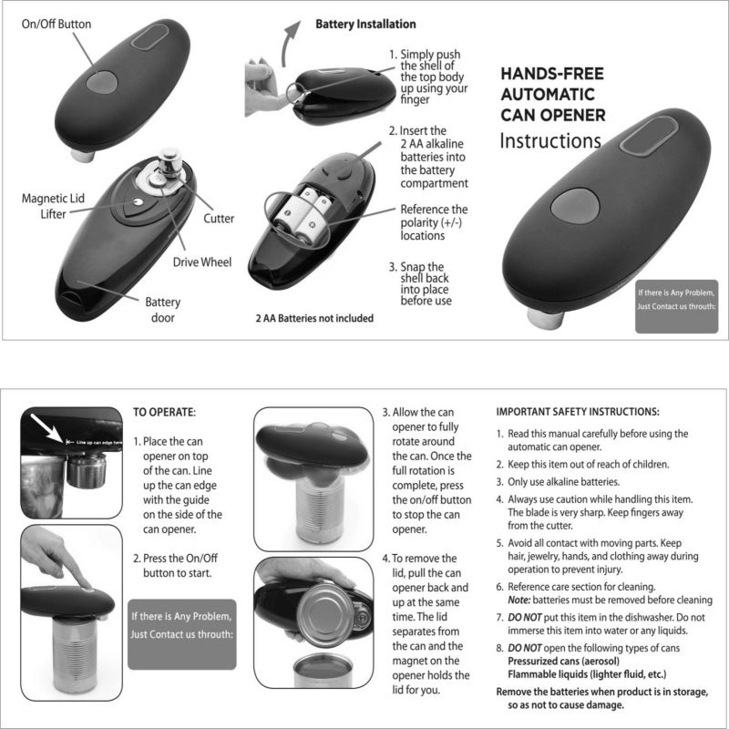 One-Touch Electric Can & Jar Opener