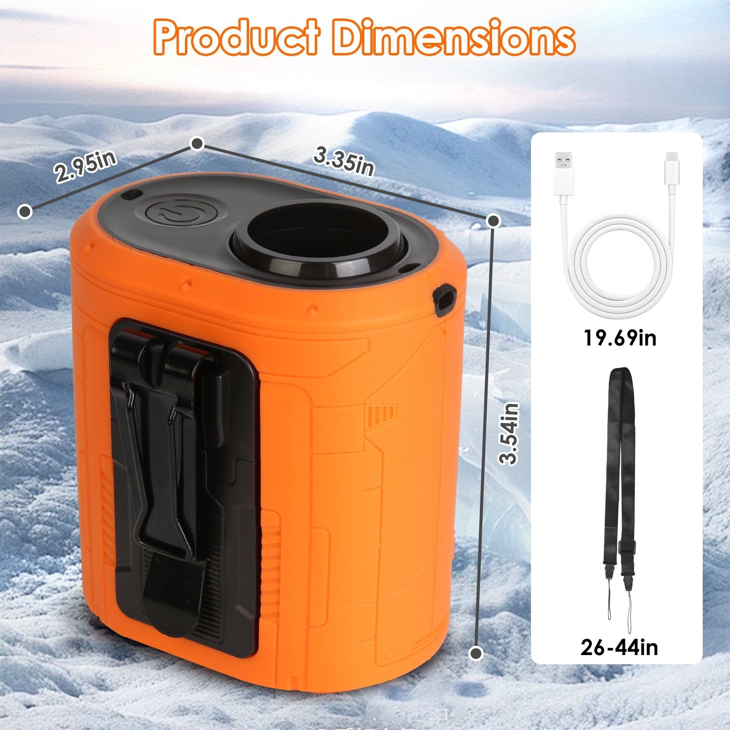 5-in-1 Portable Waist Clip Fan with LED & Power Bank