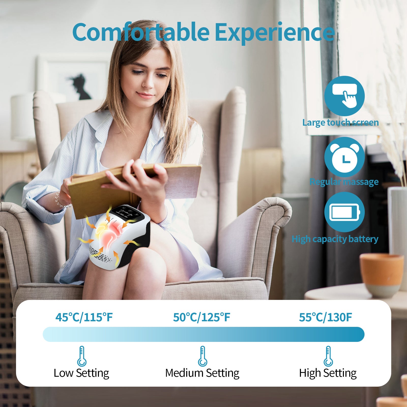 Smart Heated Knee Massager