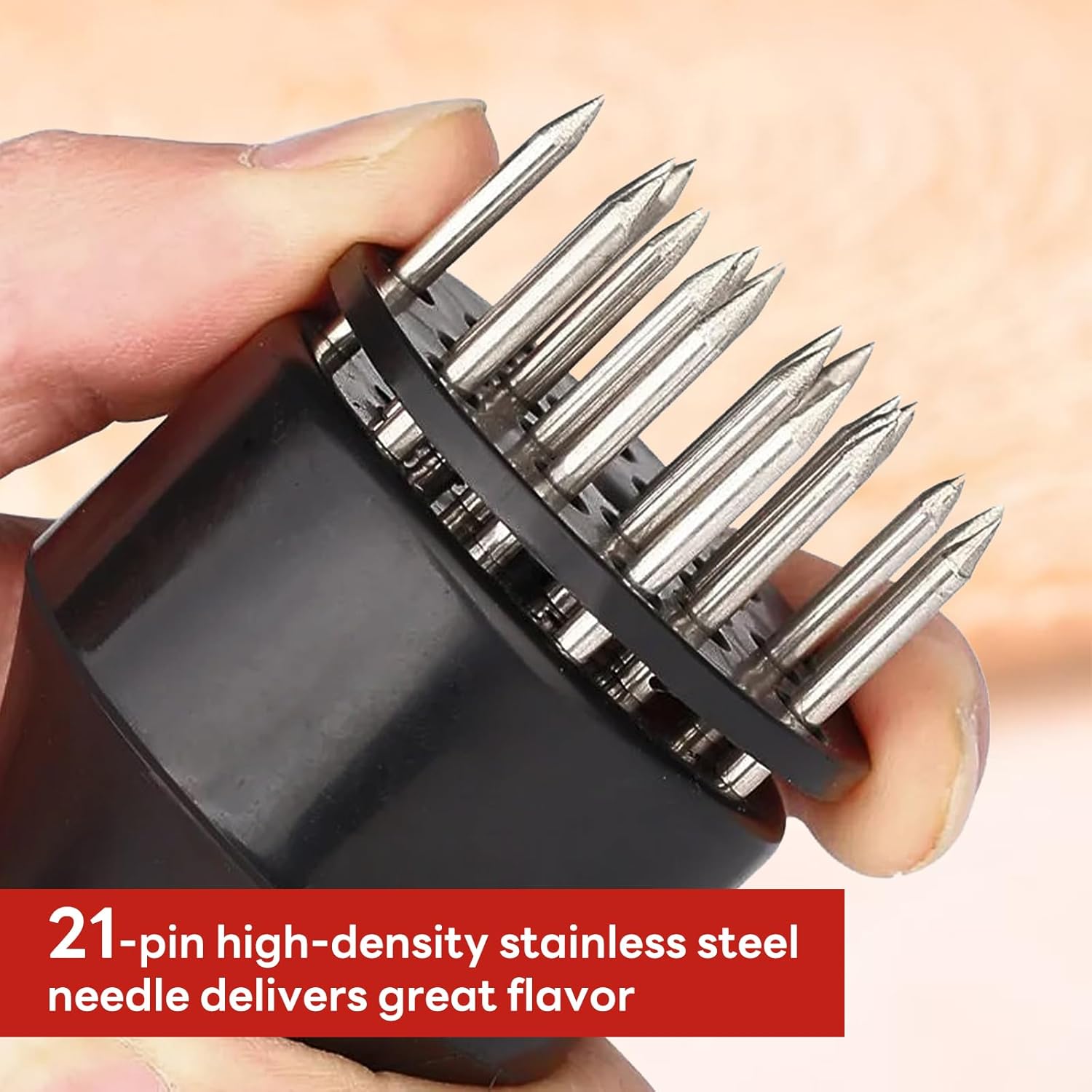 Stainless Steel Meat Tenderizer Needle Tool – 21-Blade