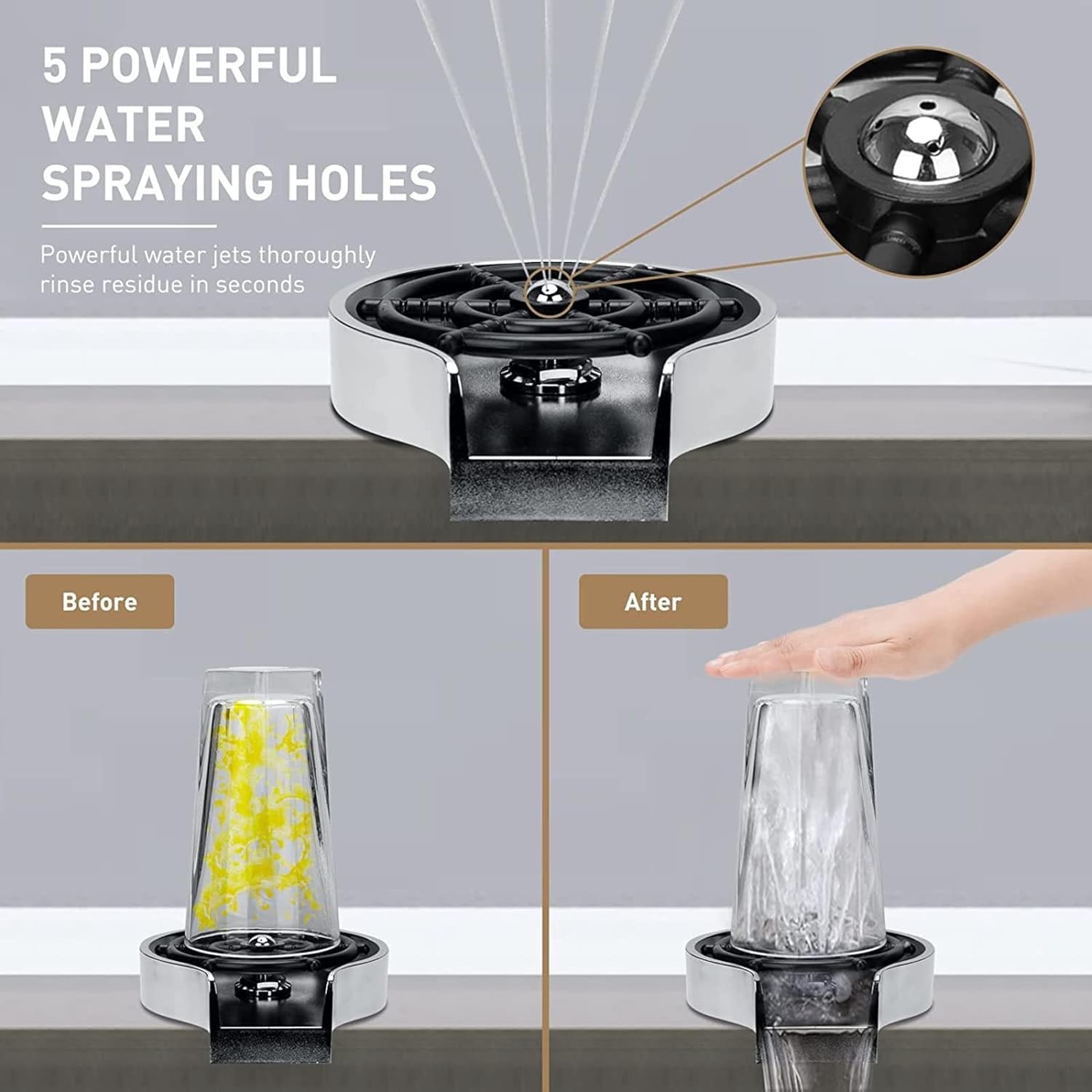 CupJet™ High-Pressure Glass Rinser