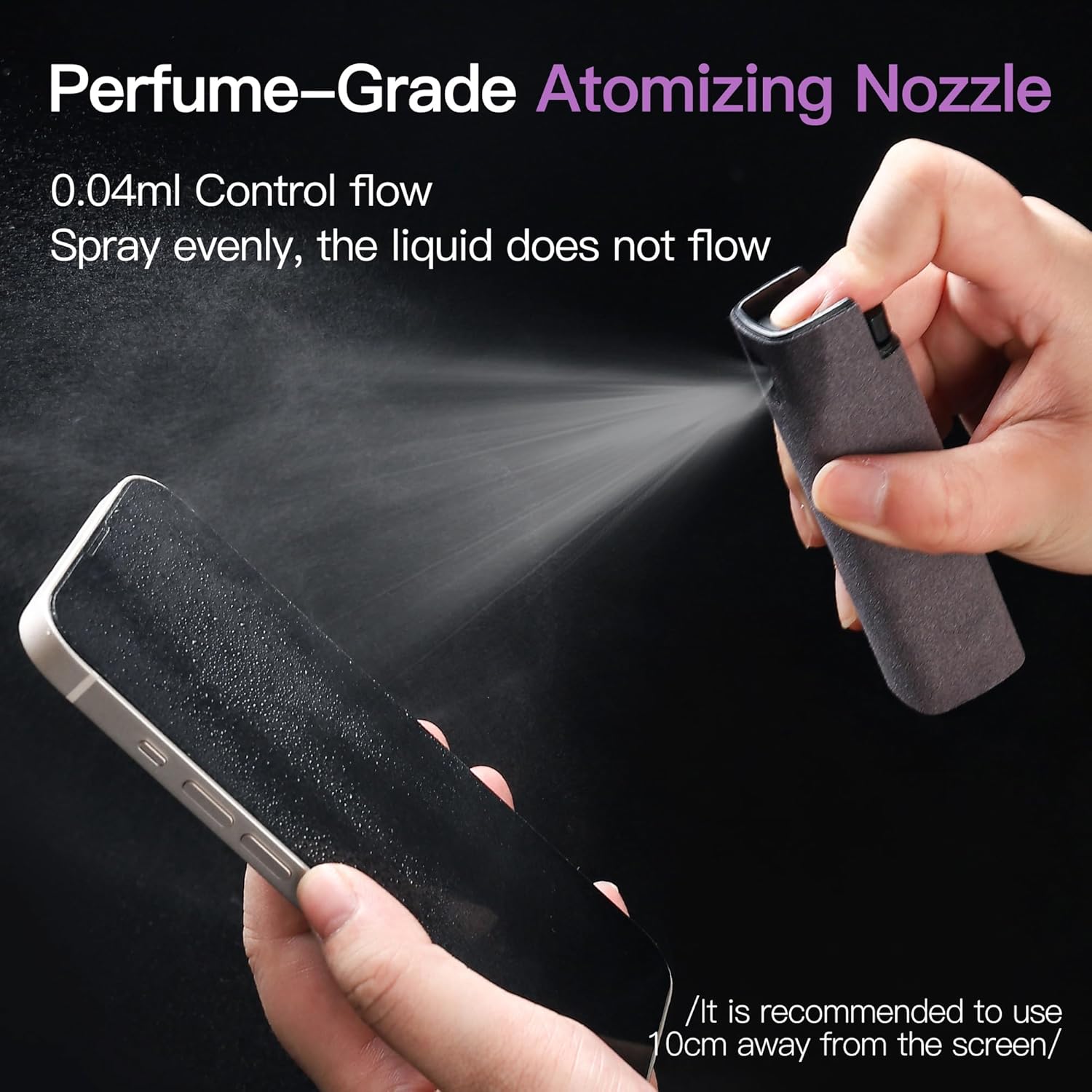 All-in-One Portable Screen Cleaner with Spray & Wipe