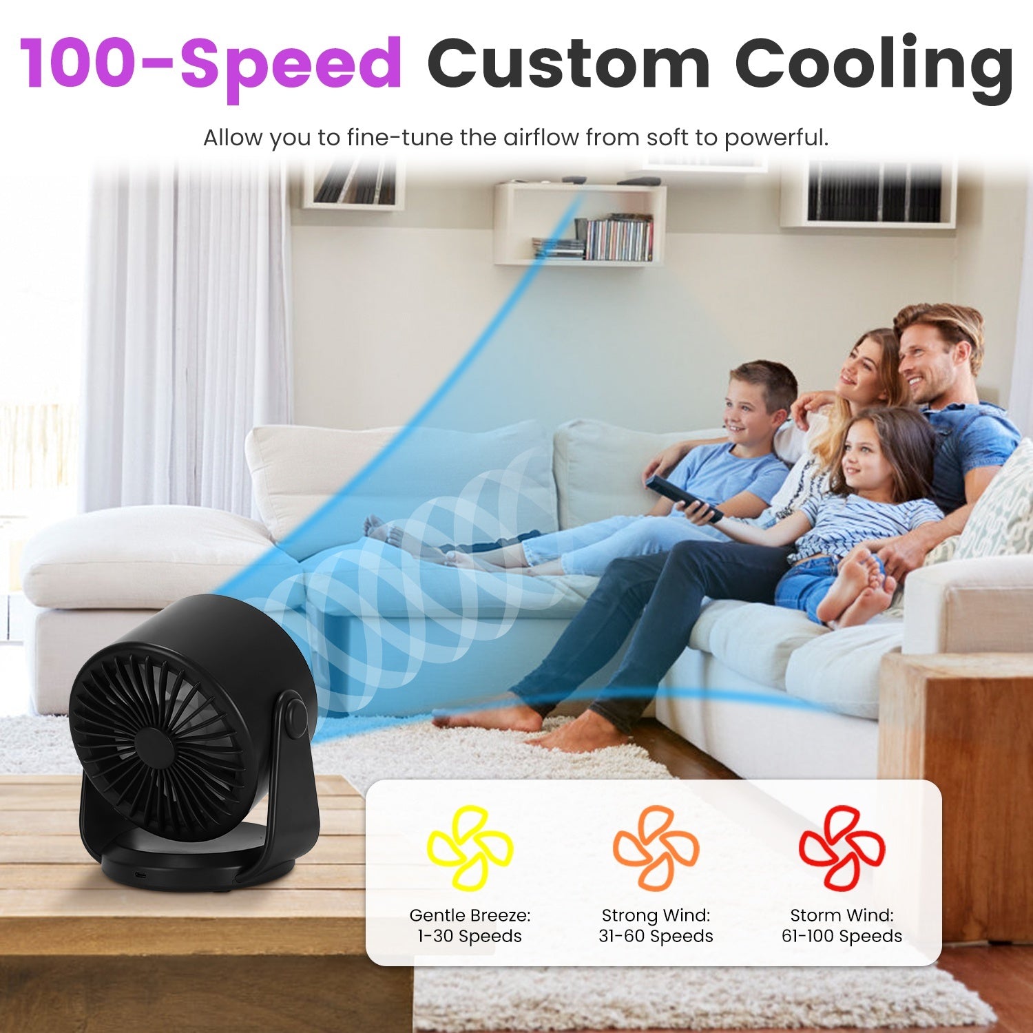Rechargeable Mini Desk & Wall Fan
