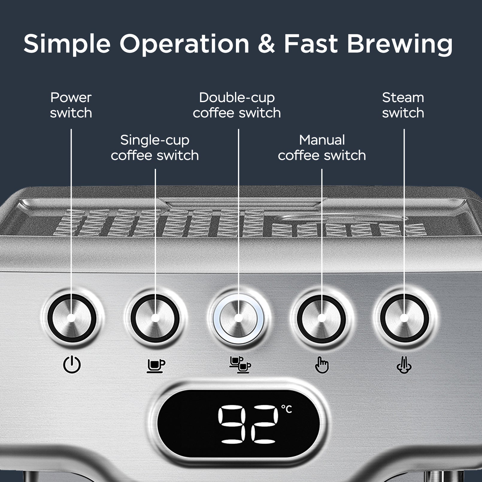 Geek Chef 20-Bar Espresso Machine