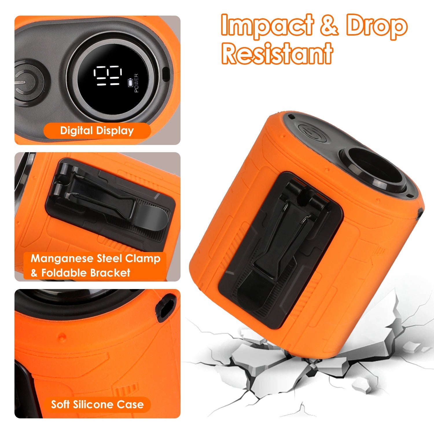 5-in-1 Portable Waist Clip Fan with LED & Power Bank