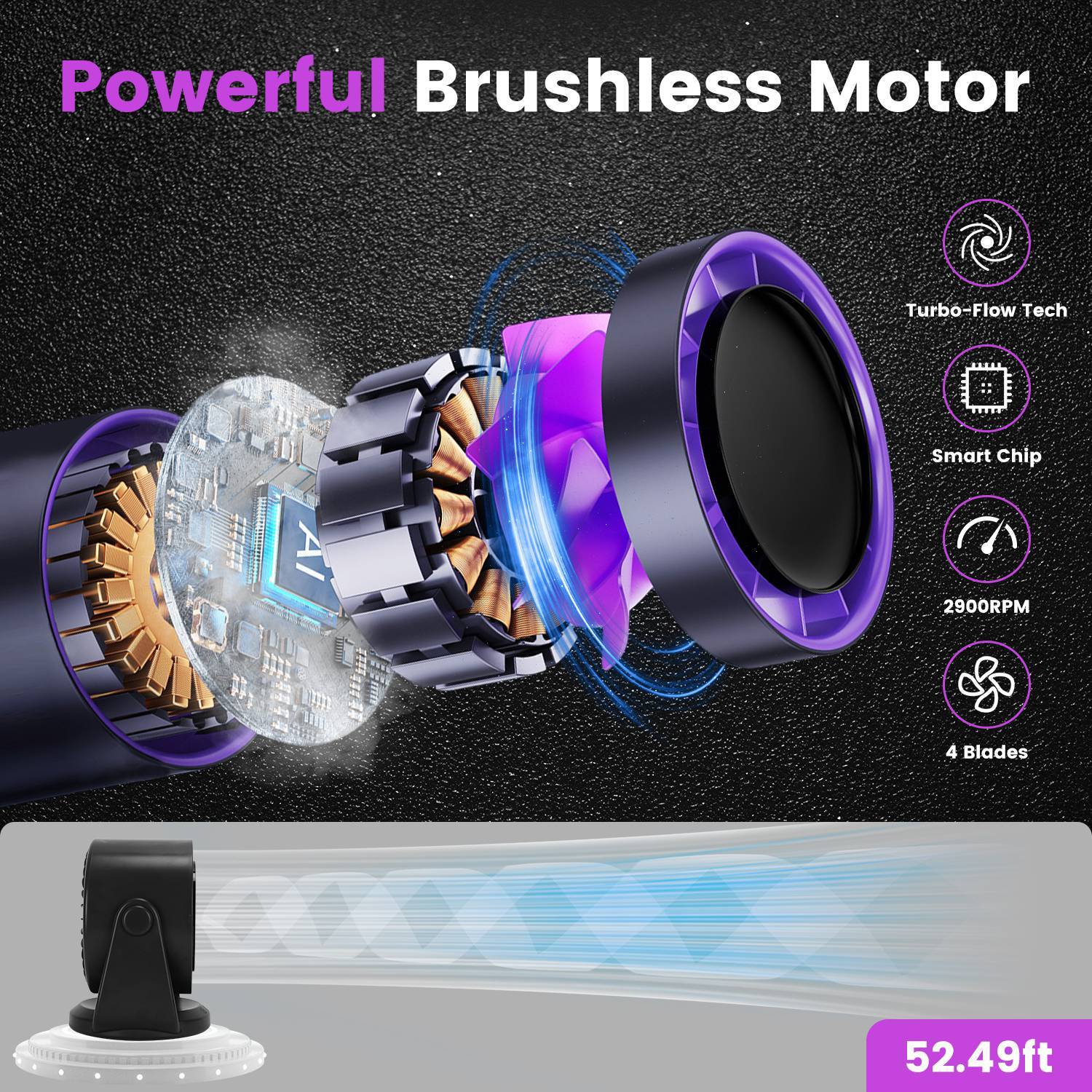 Rechargeable Mini Desk & Wall Fan
